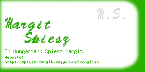 margit spiesz business card